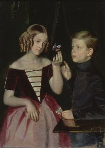 Retrato de Olga Ivanovna (1839-98) e Fedor Ivanov (1836-1903) 1851
